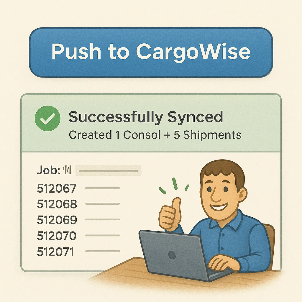 One-Click CargoWise Sync