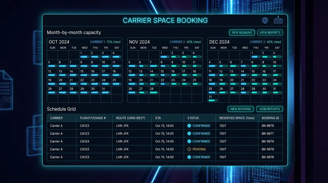 Carrier Space Booking